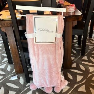 Celebrity Home Pink Plush Blanket